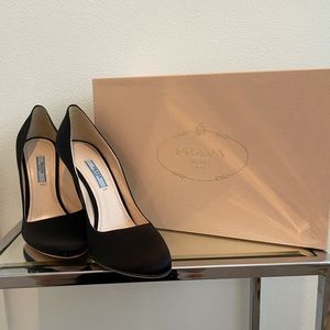 Prada satin pumps